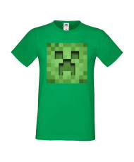 Мъжка тениска Minecraft Creeper Face 3