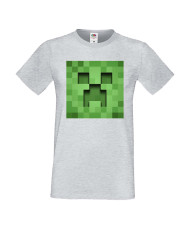 Мъжка тениска Minecraft Creeper Face 3
