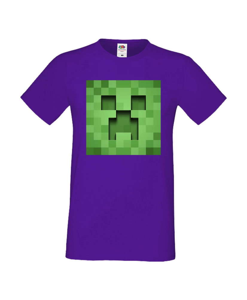 Мъжка тениска Minecraft Creeper Face 3