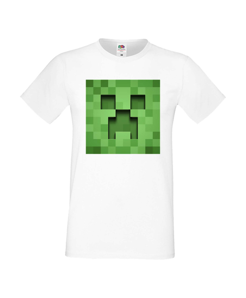Мъжка тениска Minecraft Creeper Face 3