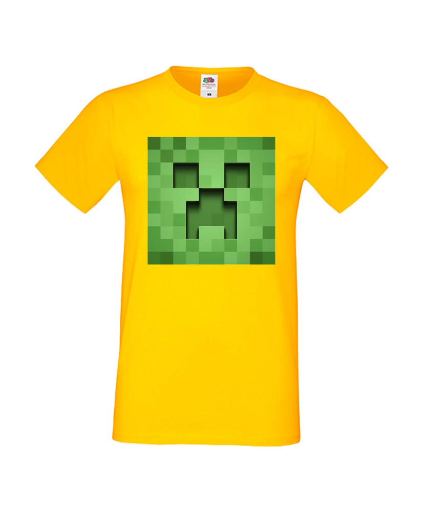 Мъжка тениска Minecraft Creeper Face 3
