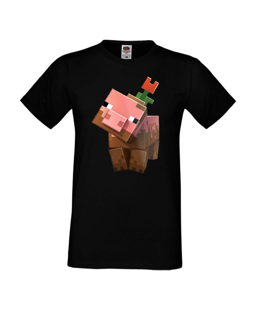 Мъжка тениска Minecraft Flower Pig