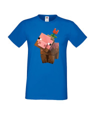 Мъжка тениска Minecraft Flower Pig