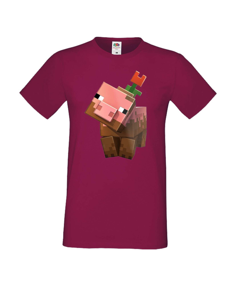 Мъжка тениска Minecraft Flower Pig