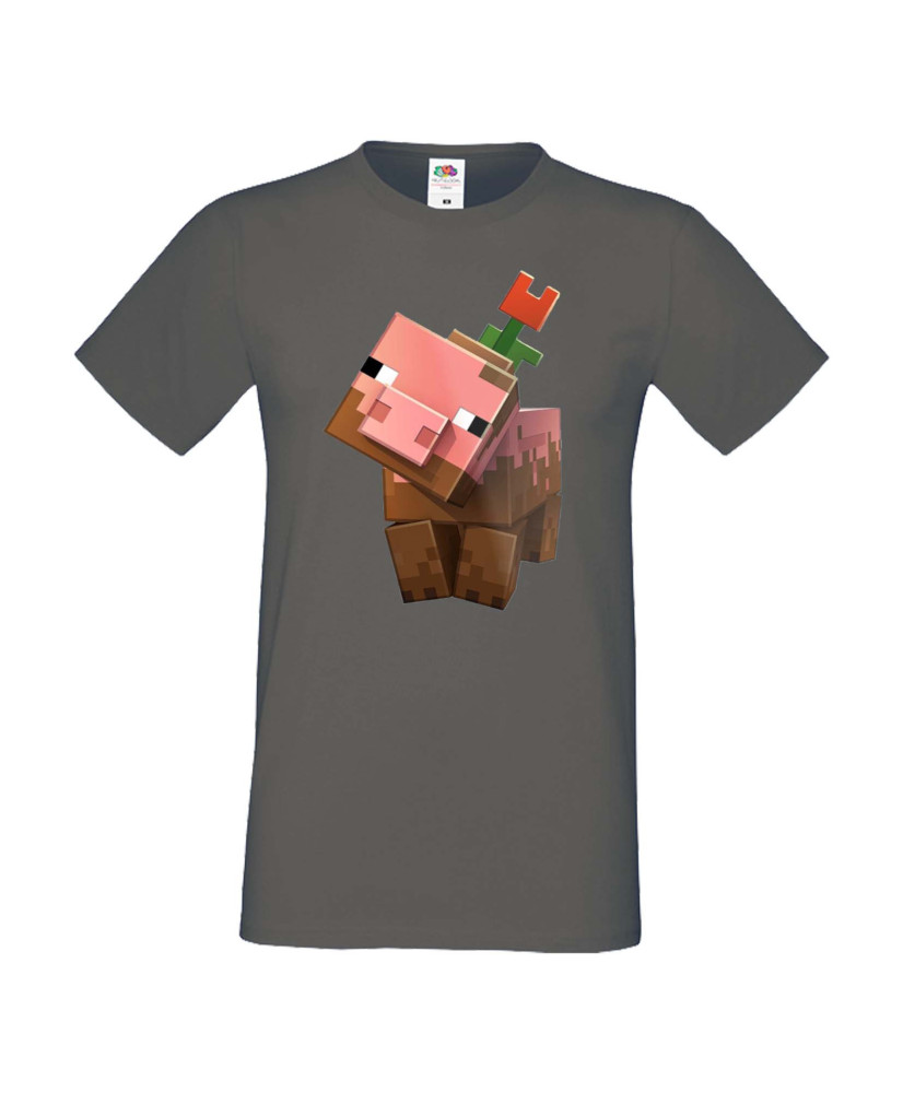 Мъжка тениска Minecraft Flower Pig