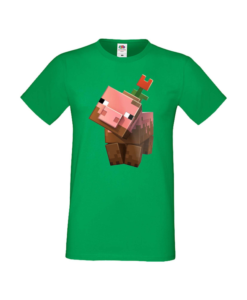 Мъжка тениска Minecraft Flower Pig
