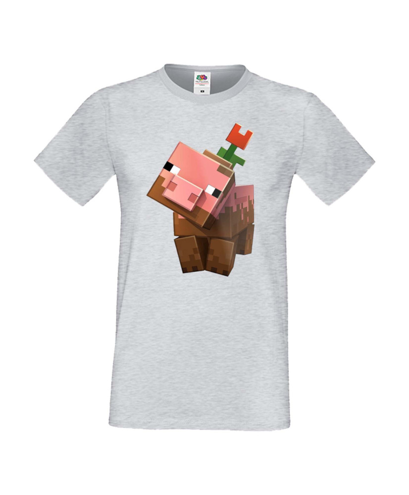 Мъжка тениска Minecraft Flower Pig