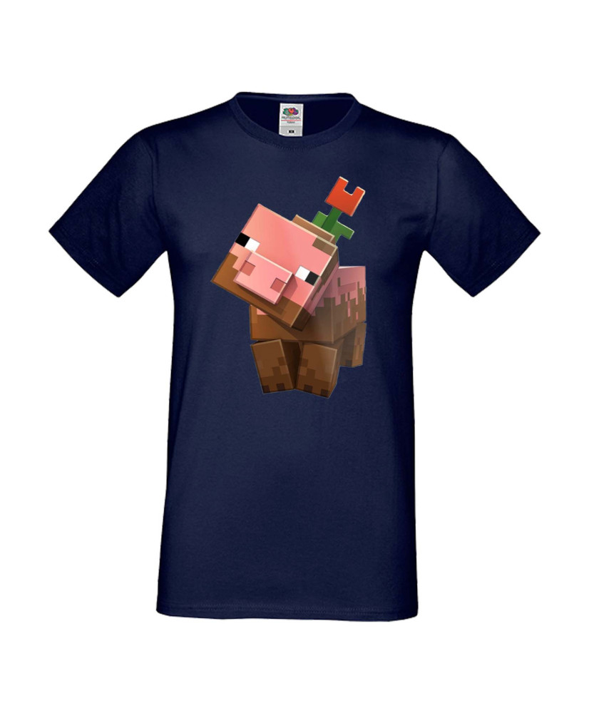Мъжка тениска Minecraft Flower Pig