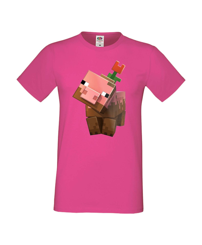 Мъжка тениска Minecraft Flower Pig