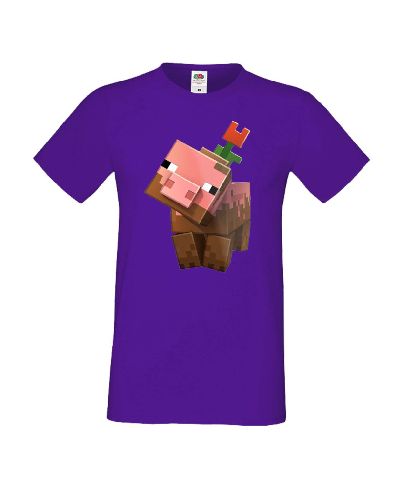 Мъжка тениска Minecraft Flower Pig