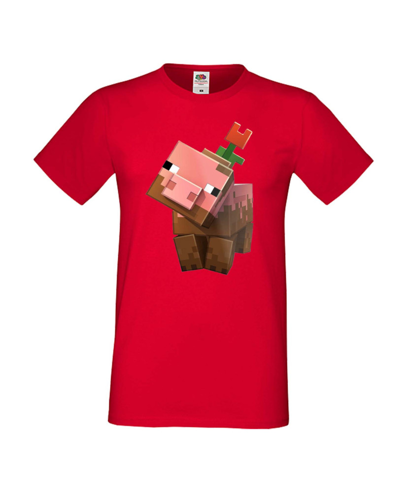 Мъжка тениска Minecraft Flower Pig