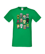 Мъжка тениска Minecraft Cute Drawing Characters