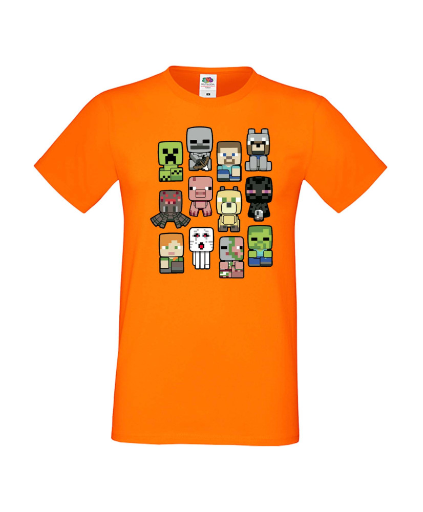 Мъжка тениска Minecraft Cute Drawing Characters
