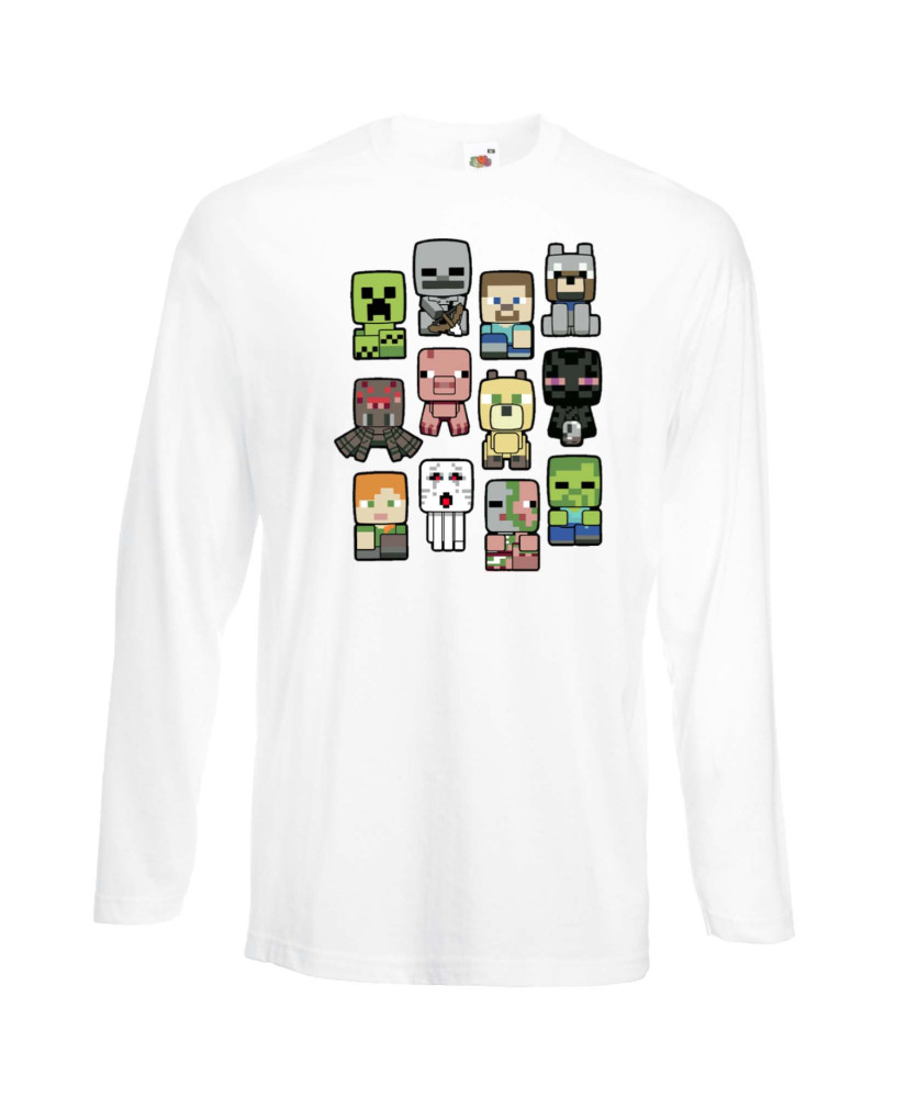 Мъжка тениска Minecraft Cute Drawing Characters