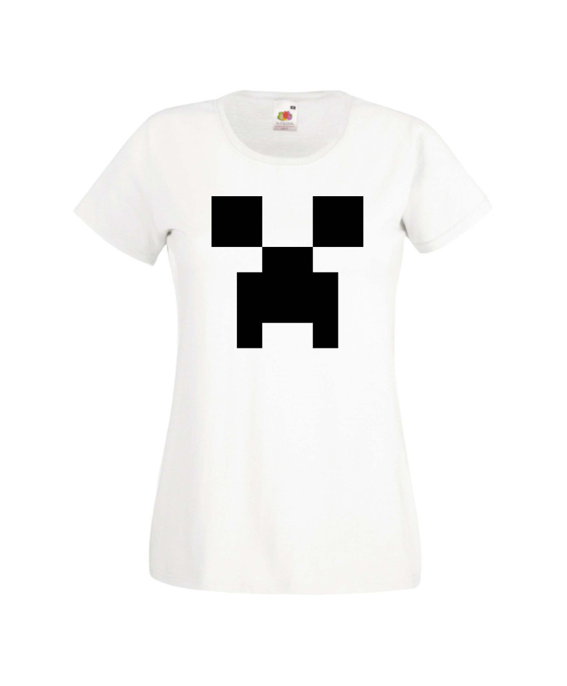 Дамска тениска Minecraft Creeper Face 1