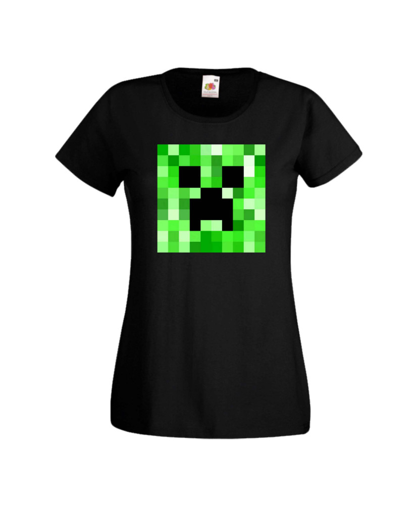 Дамска тениска Minecraft Creeper Face 2