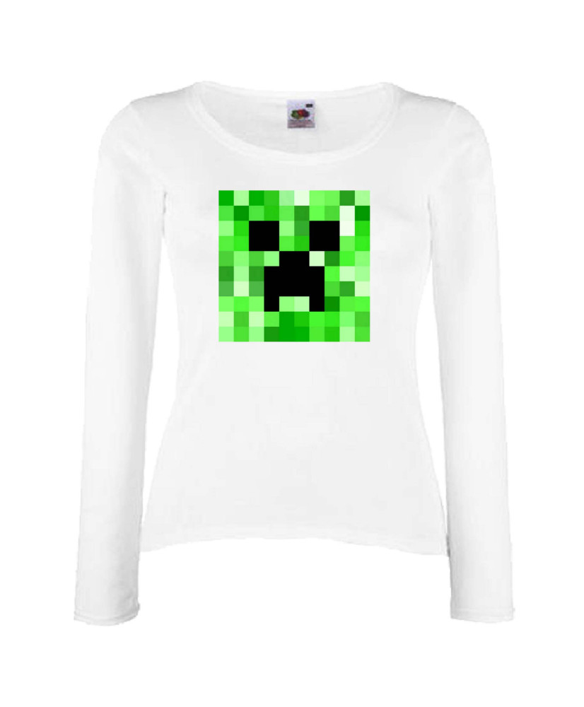 Дамска тениска Minecraft Creeper Face 2