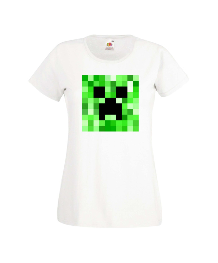 Дамска тениска Minecraft Creeper Face 2