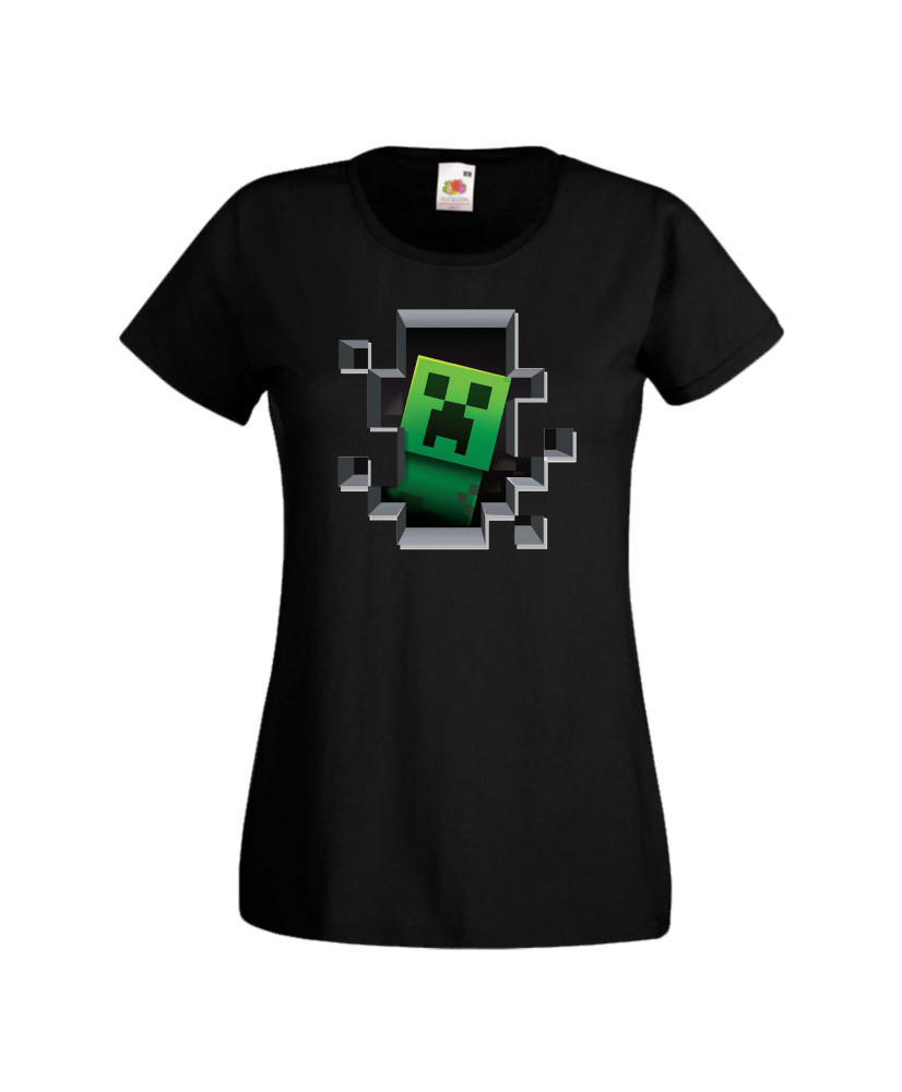 Дамска тениска Minecraft Creeper Face 4