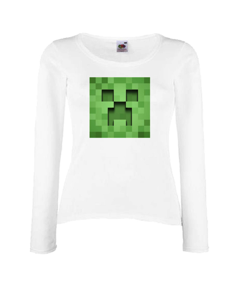 Дамска тениска Minecraft Creeper Face 3