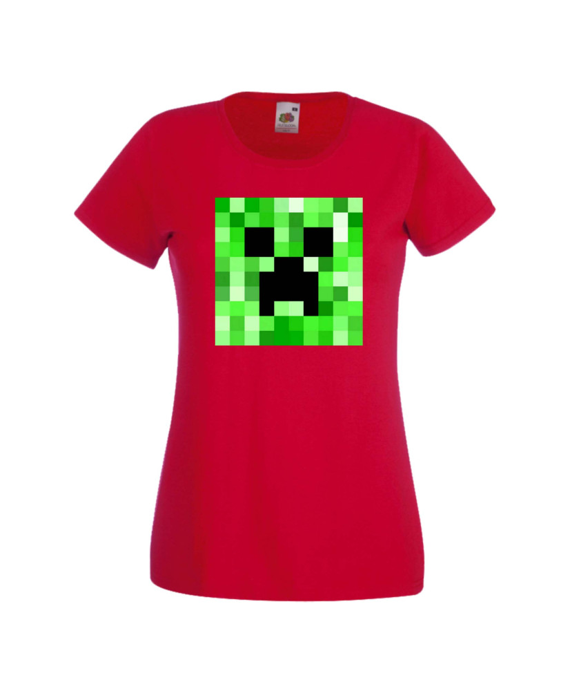 Дамска тениска Minecraft Creeper Face 2