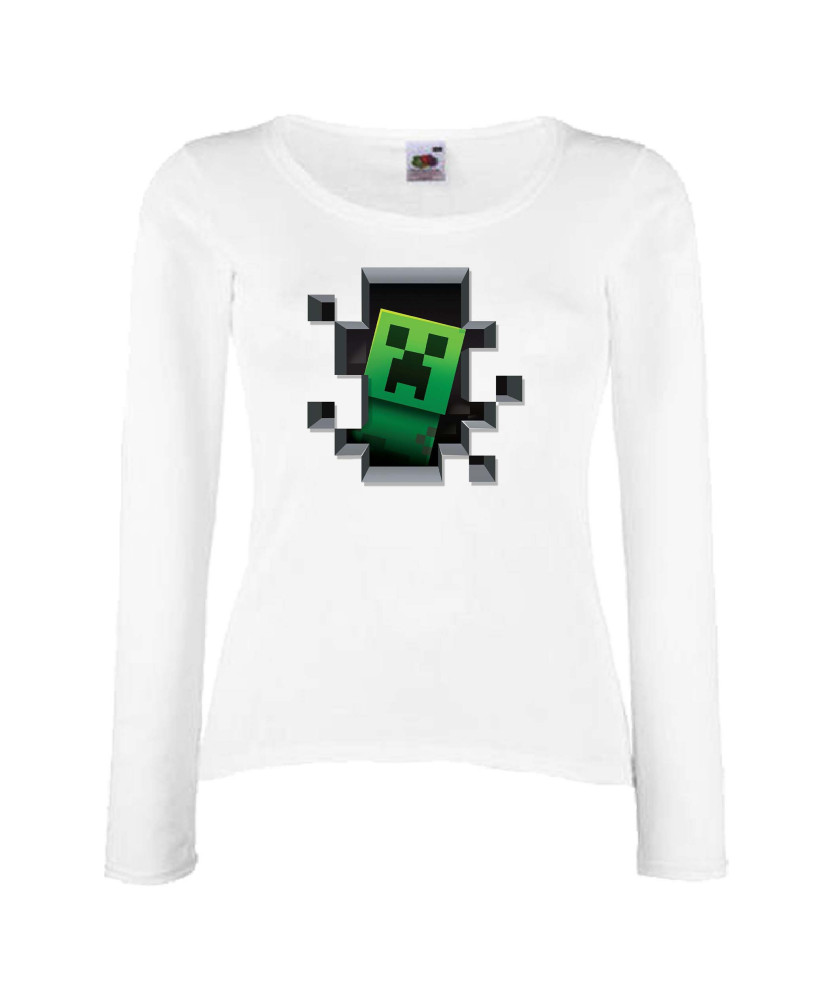 Дамска тениска Minecraft Creeper Face 4