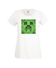 Дамска тениска Minecraft Creeper Face 3