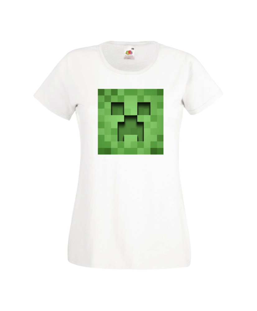 Дамска тениска Minecraft Creeper Face 3