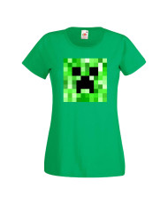 Дамска тениска Minecraft Creeper Face 2