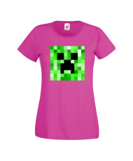 Дамска тениска Minecraft Creeper Face 2