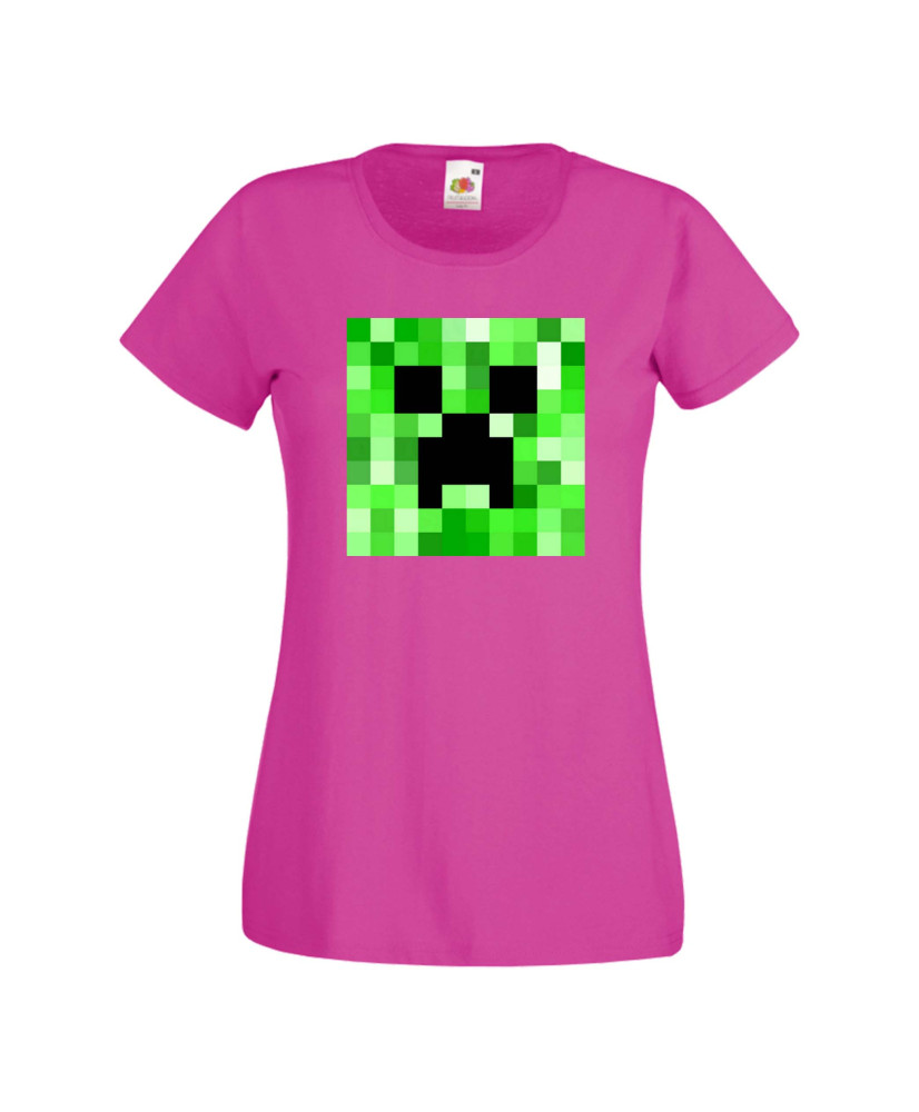 Дамска тениска Minecraft Creeper Face 2