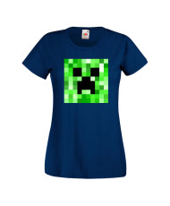 Дамска тениска Minecraft Creeper Face 2