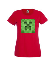 Дамска тениска Minecraft Creeper Face 3