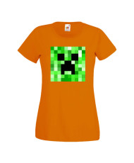 Дамска тениска Minecraft Creeper Face 2