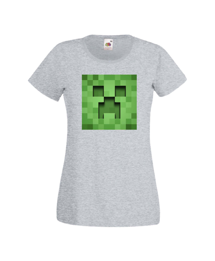 Дамска тениска Minecraft Creeper Face 3