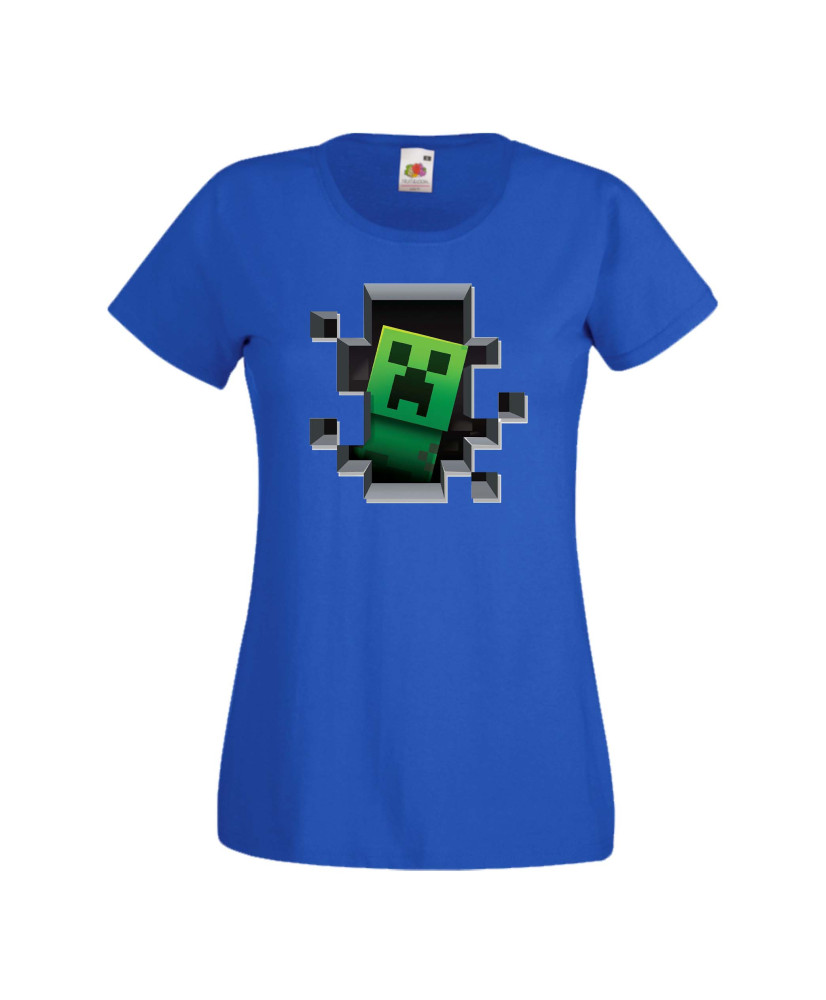 Дамска тениска Minecraft Creeper Face 4