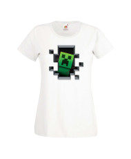 Дамска тениска Minecraft Creeper Face 4