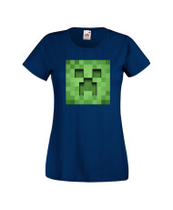 Дамска тениска Minecraft Creeper Face 3