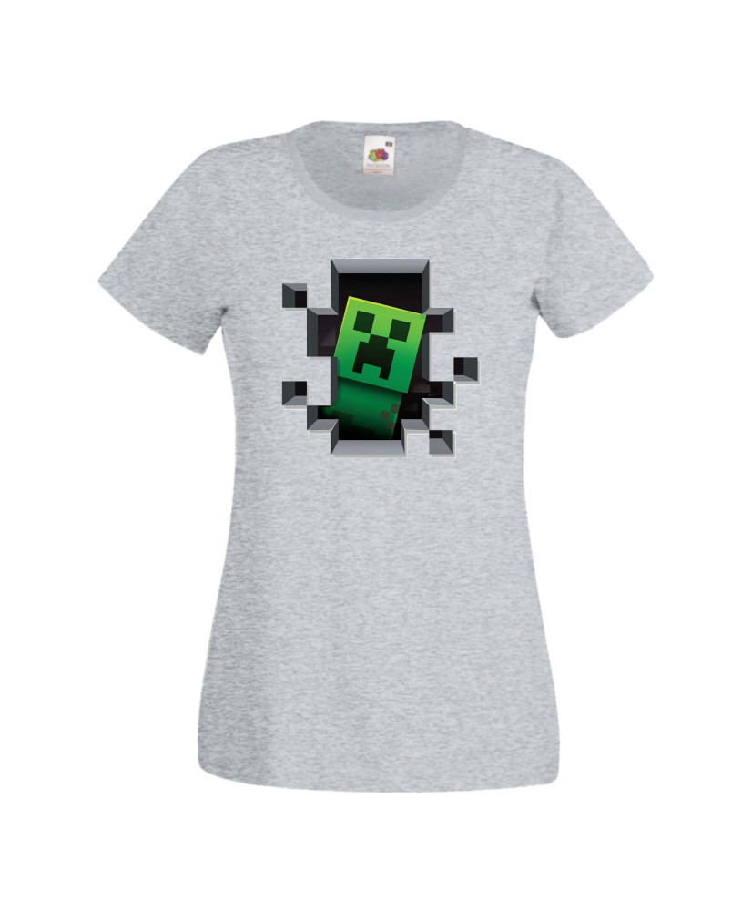 Дамска тениска Minecraft Creeper Face 4