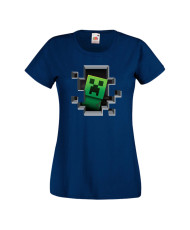 Дамска тениска Minecraft Creeper Face 4