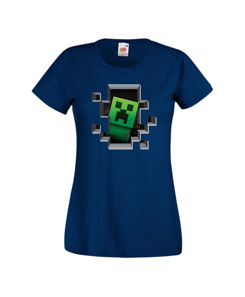 Дамска тениска Minecraft Creeper Face 4