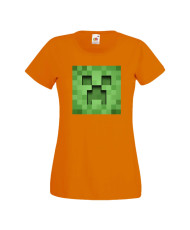Дамска тениска Minecraft Creeper Face 3