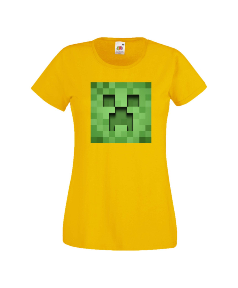 Дамска тениска Minecraft Creeper Face 3