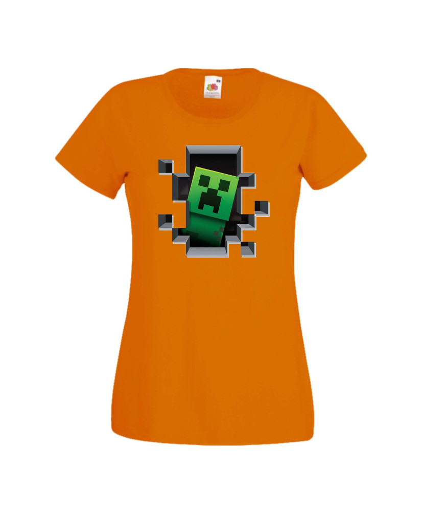 Дамска тениска Minecraft Creeper Face 4