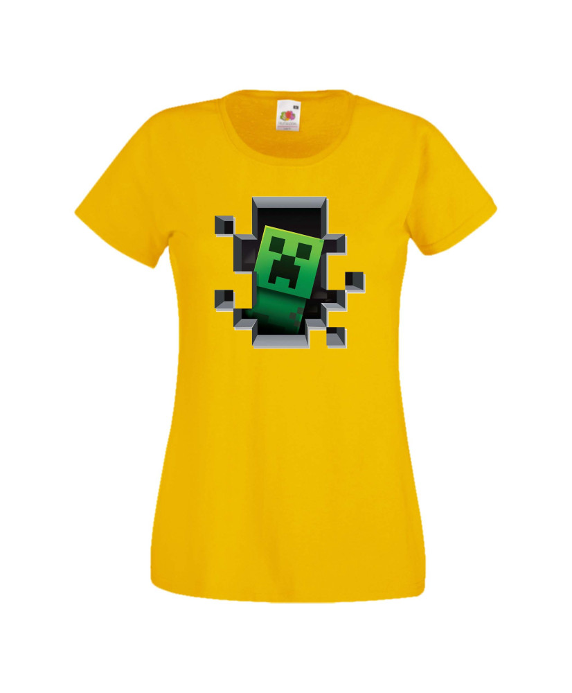 Дамска тениска Minecraft Creeper Face 4