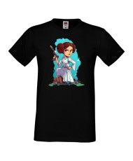 Мъжка тениска Star Wars Lea Принцеса Лея