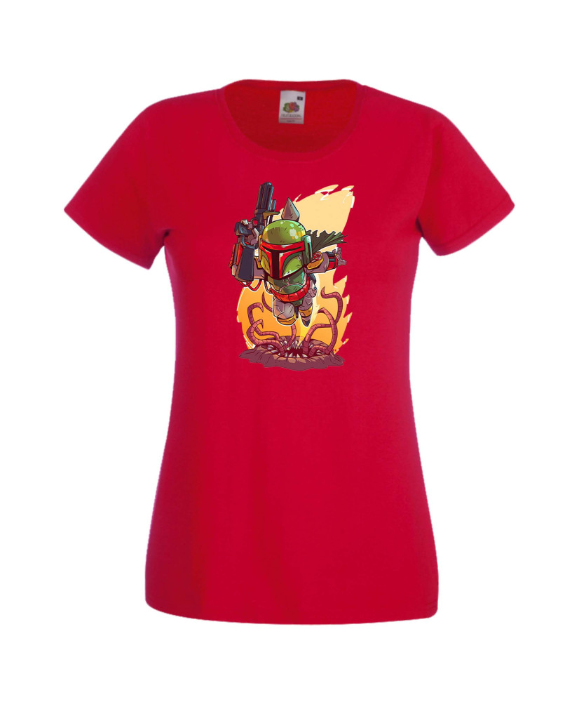 Дамска тениска Star Wars Boba Fett Боба Фет Дамска тениска Star Wars Boba Fett Боба Фет