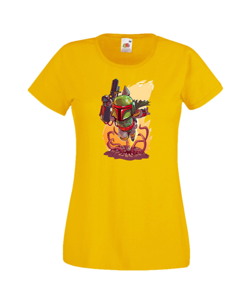 Дамска тениска Star Wars Boba Fett Боба Фет Дамска тениска Star Wars Boba Fett Боба Фет