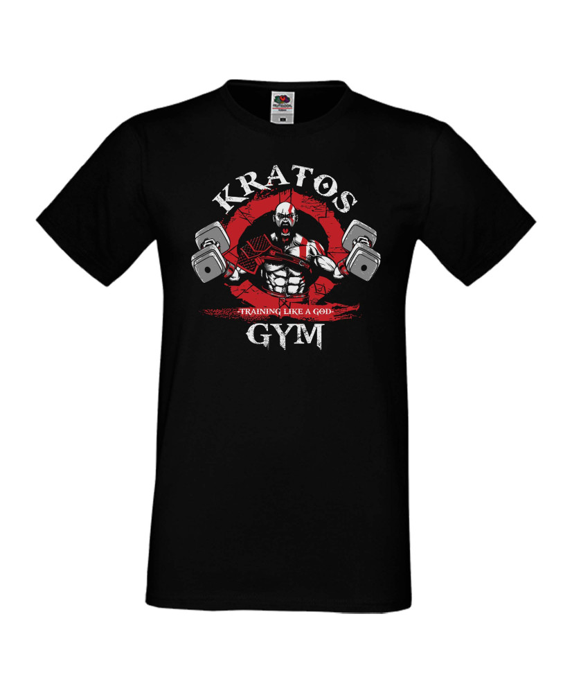 Мъжка тениска Gym God Of War Kratos Training Like A God