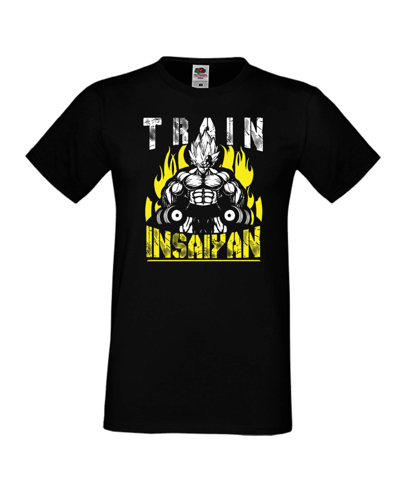 Мъжка тениска Gym Dragon Ball Train In Saiyan 1